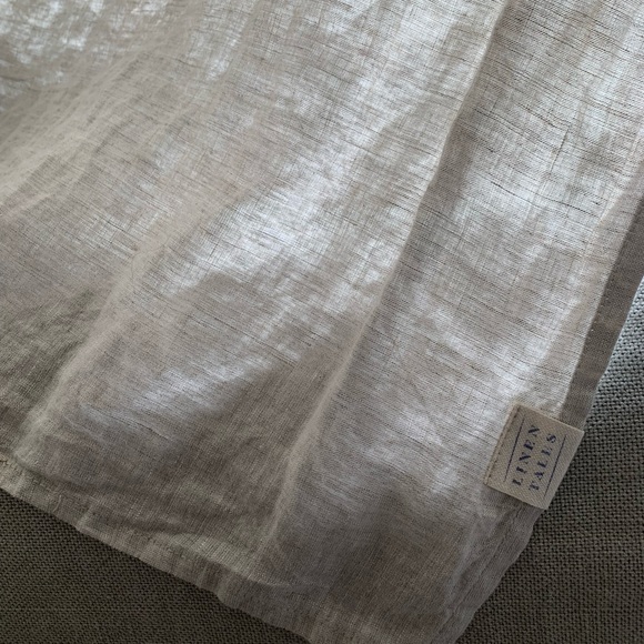 LinenTales Night Time Tunnel Wide Curtains Linen Melange 91”x79”. - Picture 5 of 5